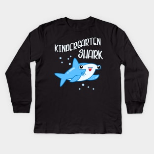 Kindergarten Shark Funny Kids Design Kids Long Sleeve T-Shirt